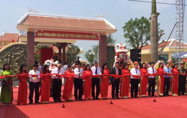 Khu tưởng niệm căn cứ lõm cách mạng B1 Hồng Phước được xây dựng từ tháng 3-2017.