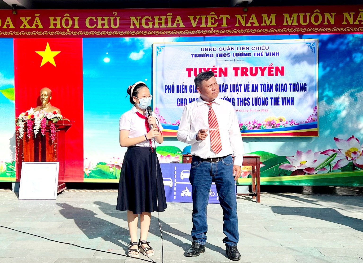 Trường THCS Lương Thế Vinh phát động tháng An toàn giao thông năm 2022