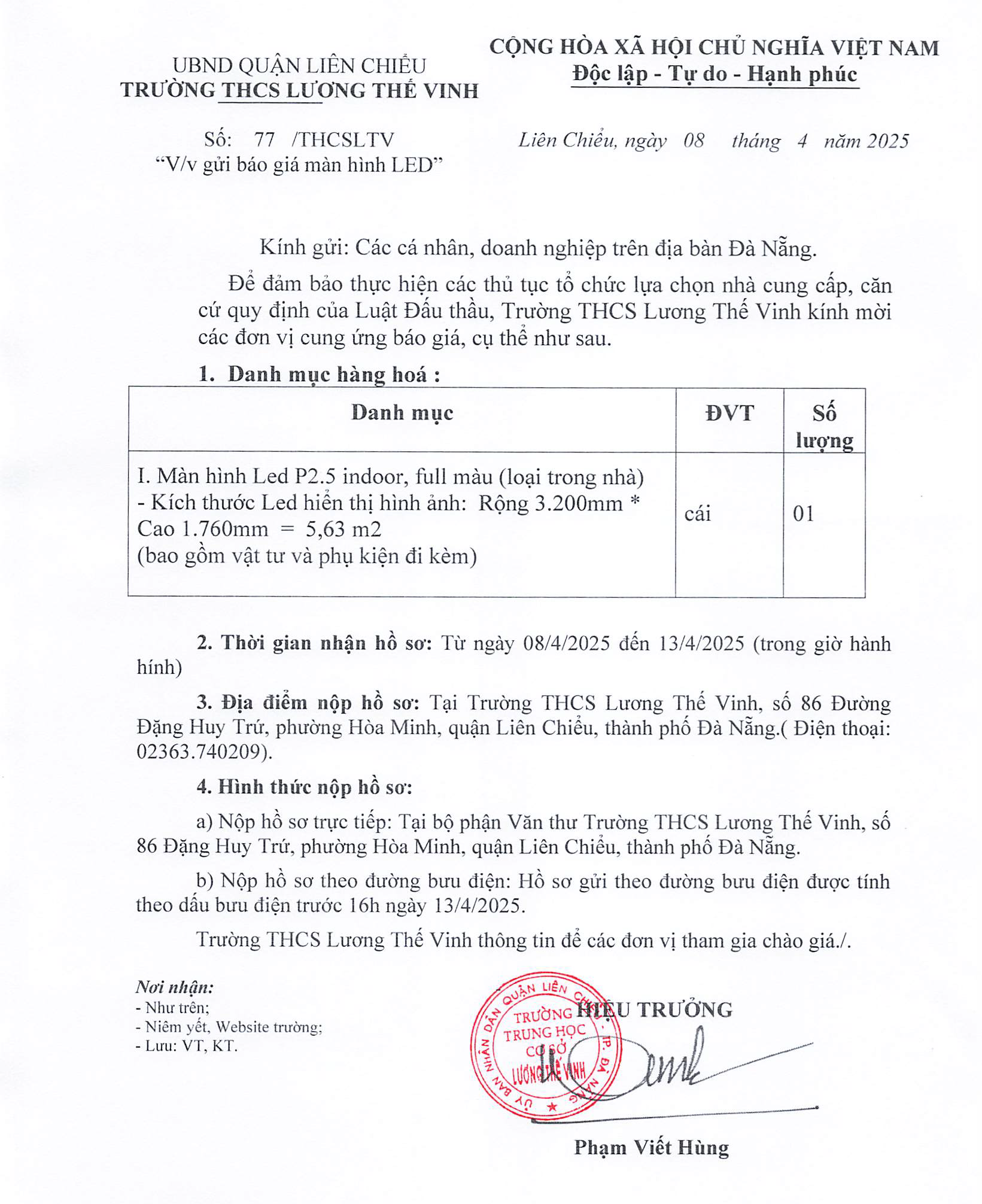 THÔNG BÁO CHÀO HÀNG THÔNG BÁO CHÀO HÀNG